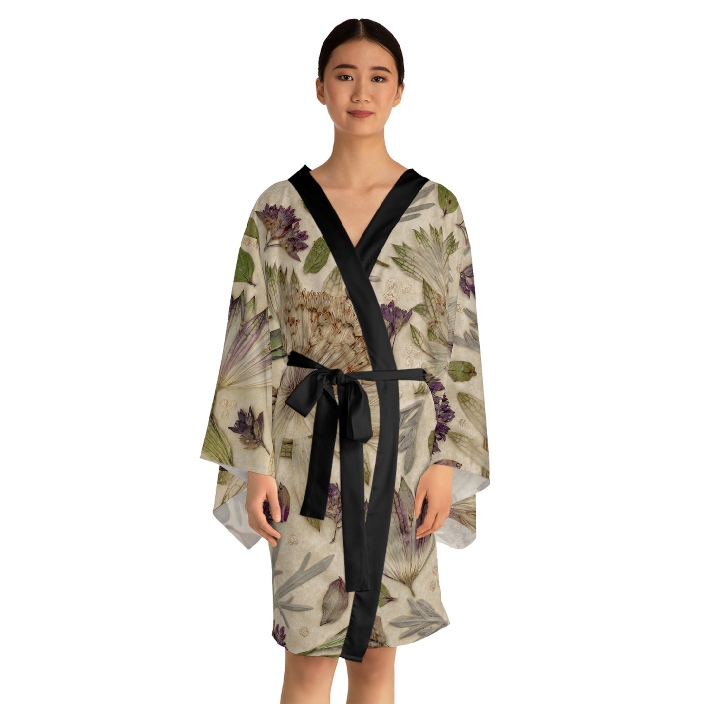 Firecracker Petals -Lightweight Long Sleeve Boho Kimono