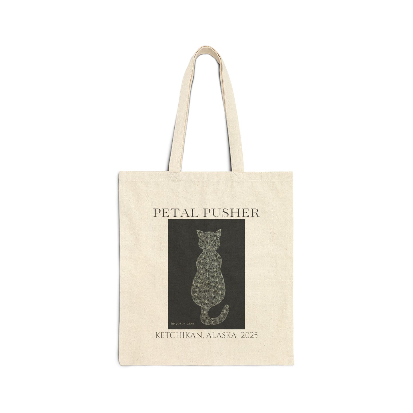 Zenny Kitty AK - Neutral Canvas Tote Bag