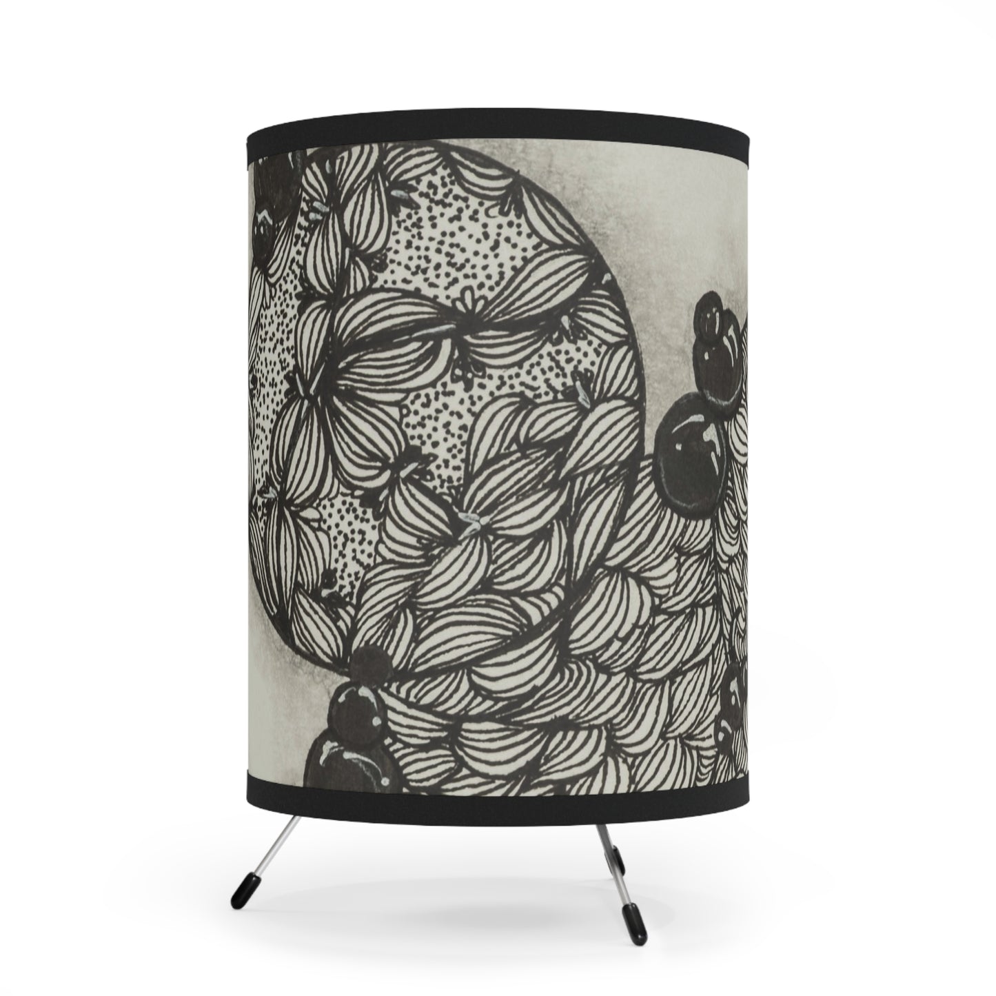 Zenny Abstract -Tripod Lamp with High-Res Printed Shade, US\CA plug