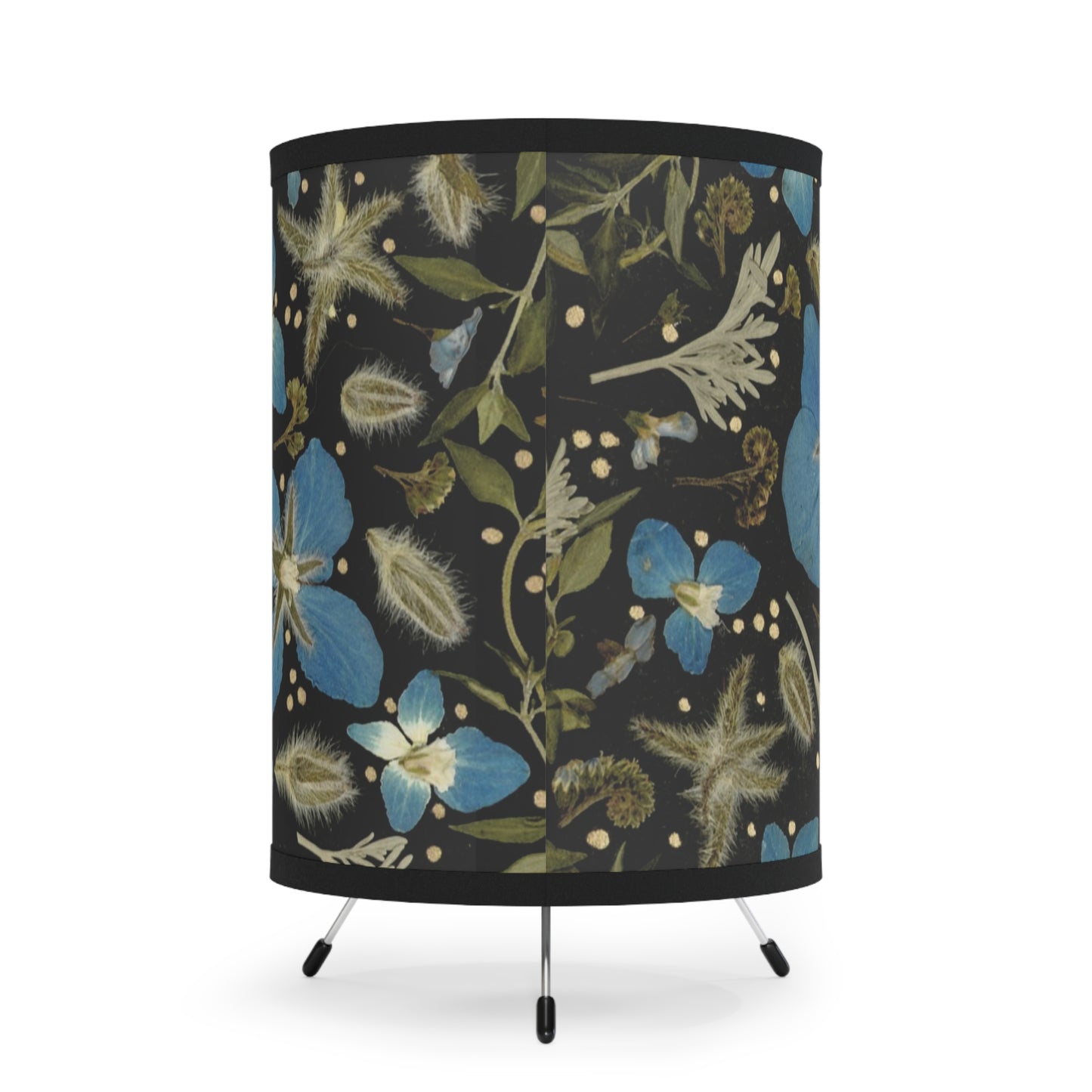 Electric Blues -Tripod Lamp with High-Res Printed Shade, US\CA plug