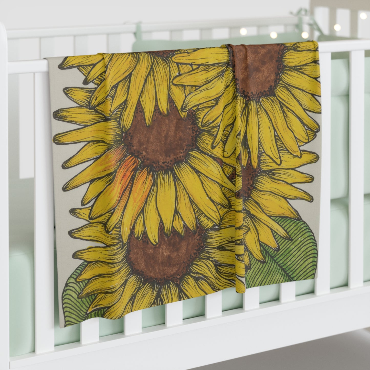 Field of Sunflowers -Baby Swaddle Blanket