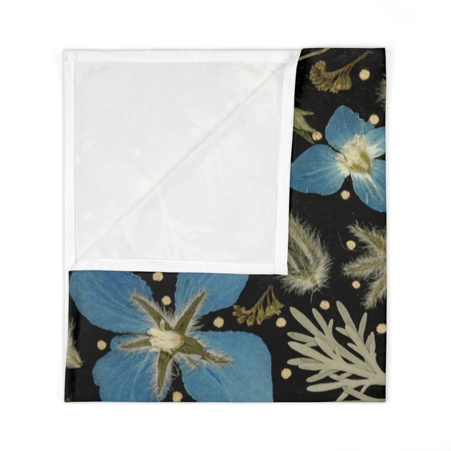 Blues & Fuzzies -Baby Swaddle Blanket