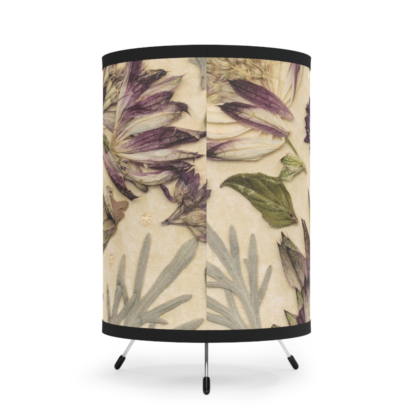 Earthy Petals -Tripod Lamp with High-Res Printed Shade, US\CA plug