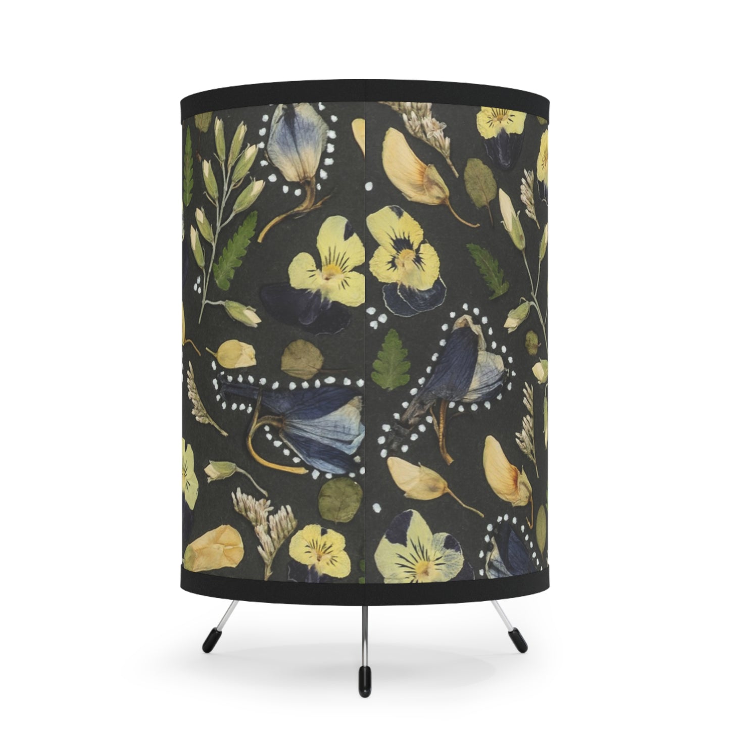Fields of Golds & Blues -Tripod Lamp with High-Res Printed Shade, US\CA plug