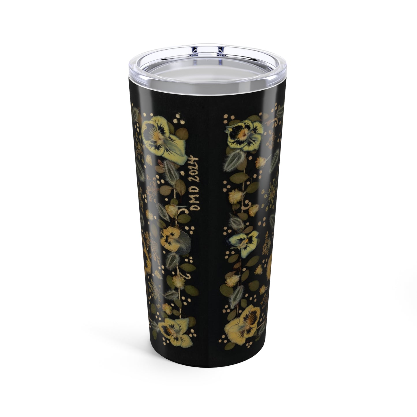 Golden Pansies-Tumbler 20oz