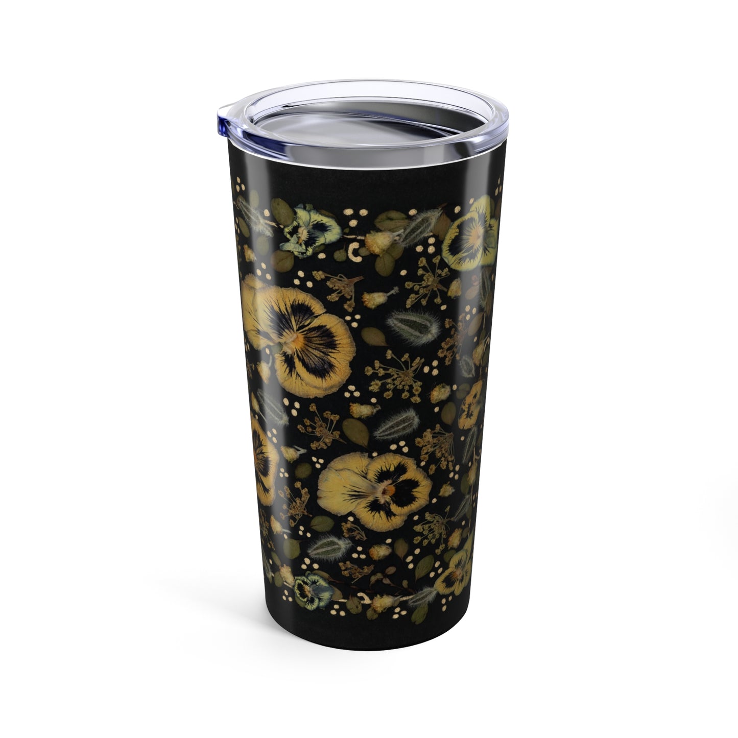 Golden Pansies-Tumbler 20oz