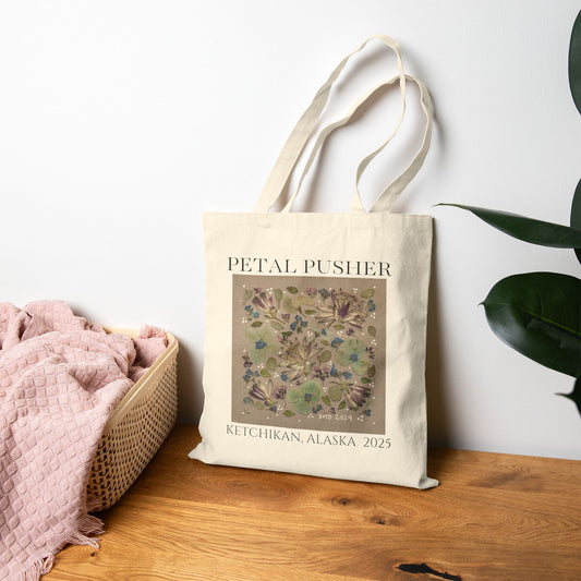 Clay & Petals AK -Neutral Canvas Tote Bag
