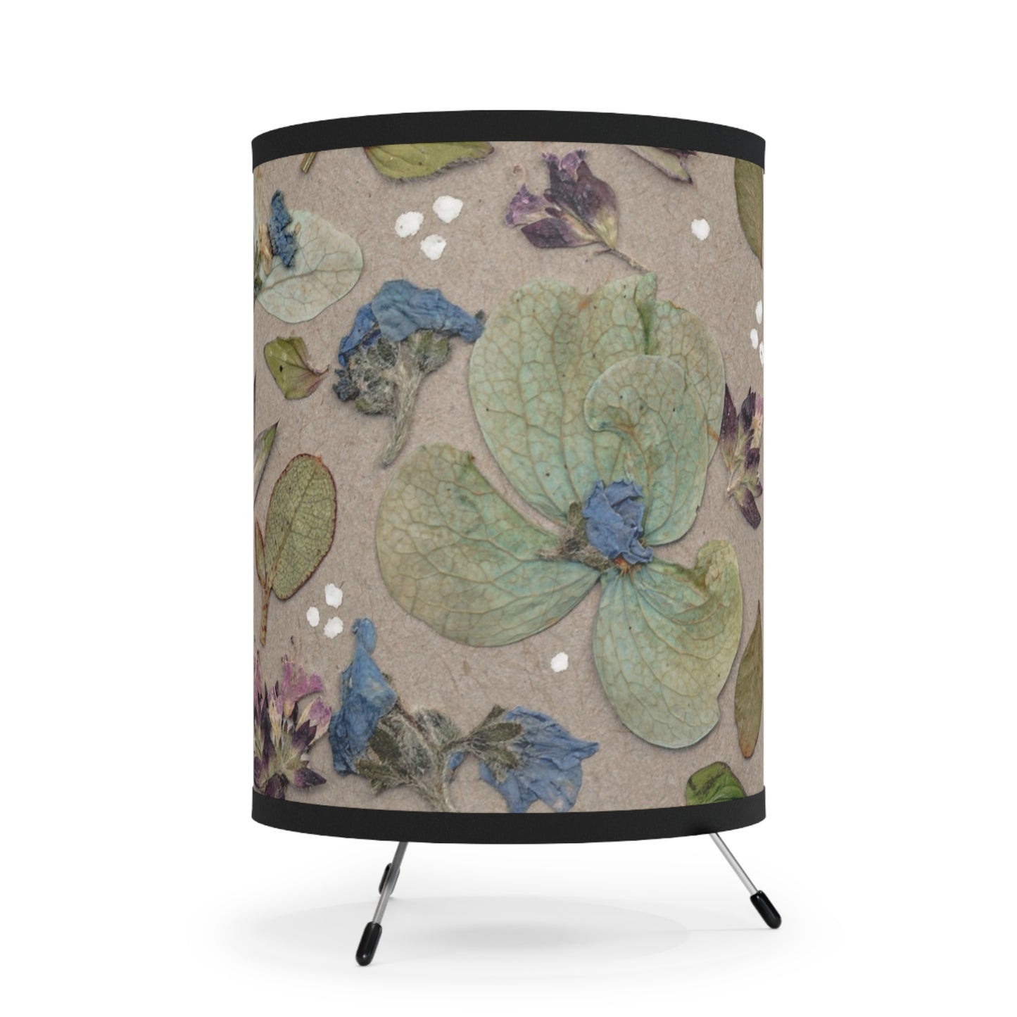 Earthy Botanicals -Tripod Lamp with High-Res Printed Shade, US\CA plug