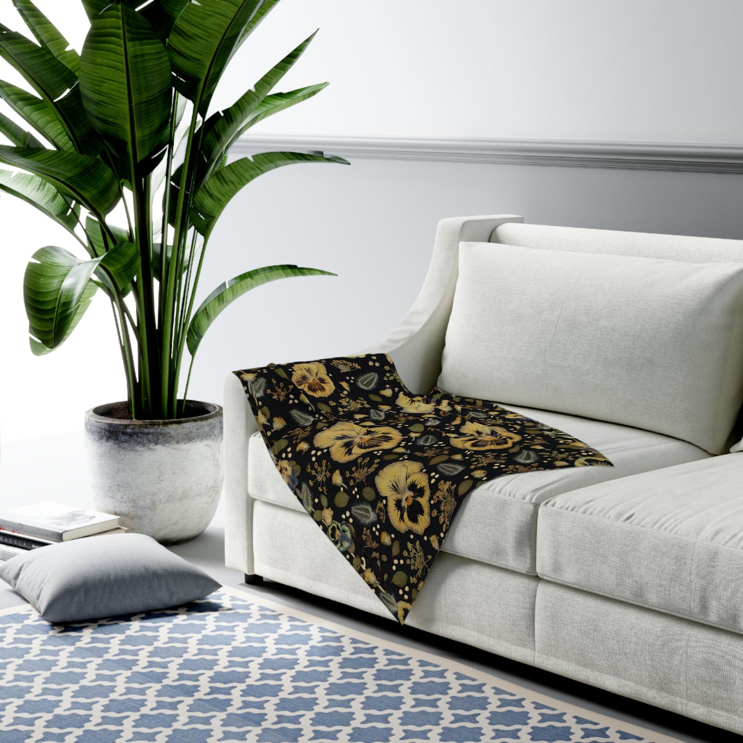 Rockabye Pansy -Baby Swaddle Blanket