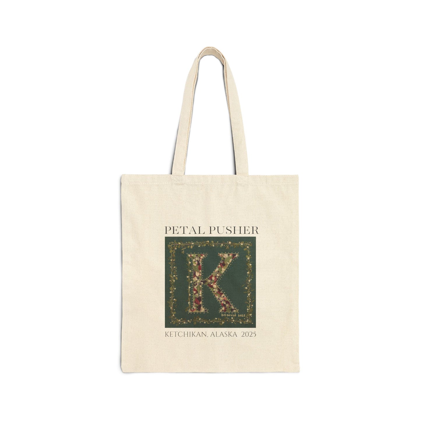 Begins with 'K' AK -Neutral Canvas Tote Bag