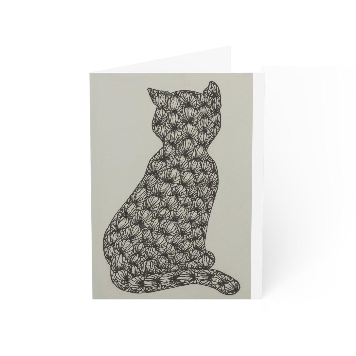 Zentangle Kitty -Greeting Cards (1, 10, 30, and 50pcs)