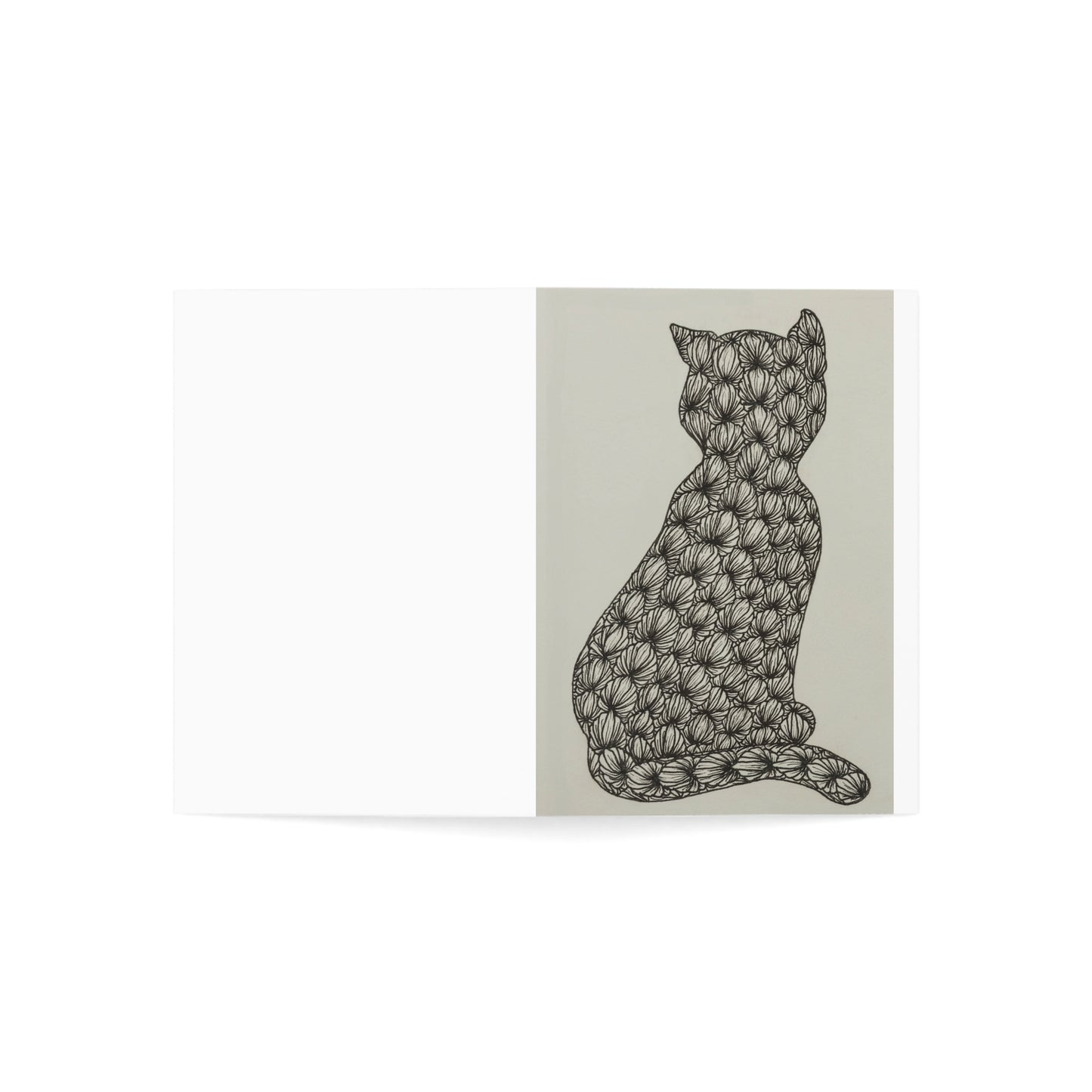 Zentangle Kitty -Greeting Cards (1, 10, 30, and 50pcs)