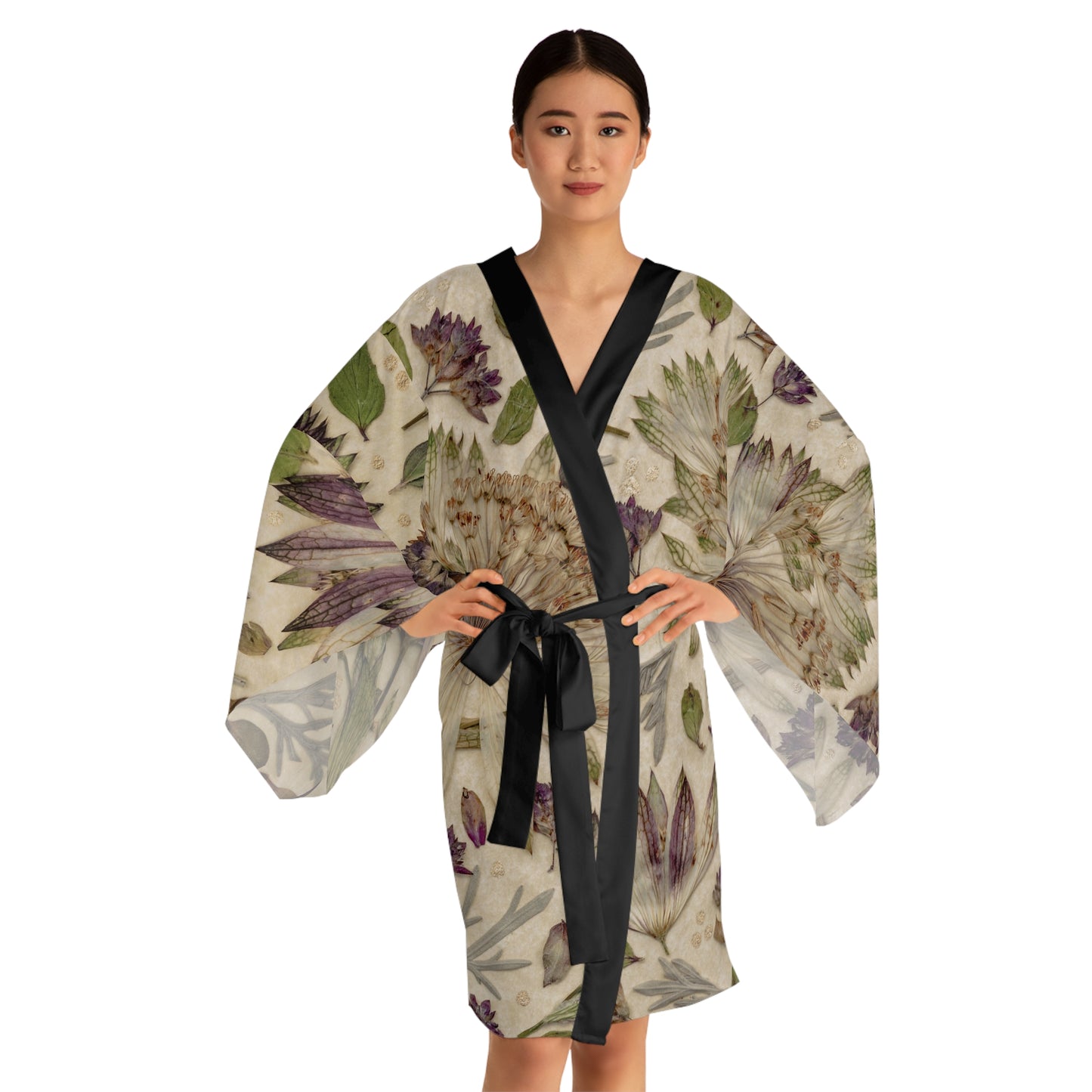 Firecracker Petals -Lightweight Long Sleeve Boho Kimono