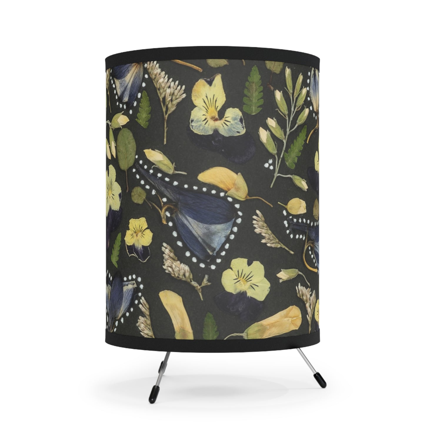 Fields of Golds & Blues -Tripod Lamp with High-Res Printed Shade, US\CA plug
