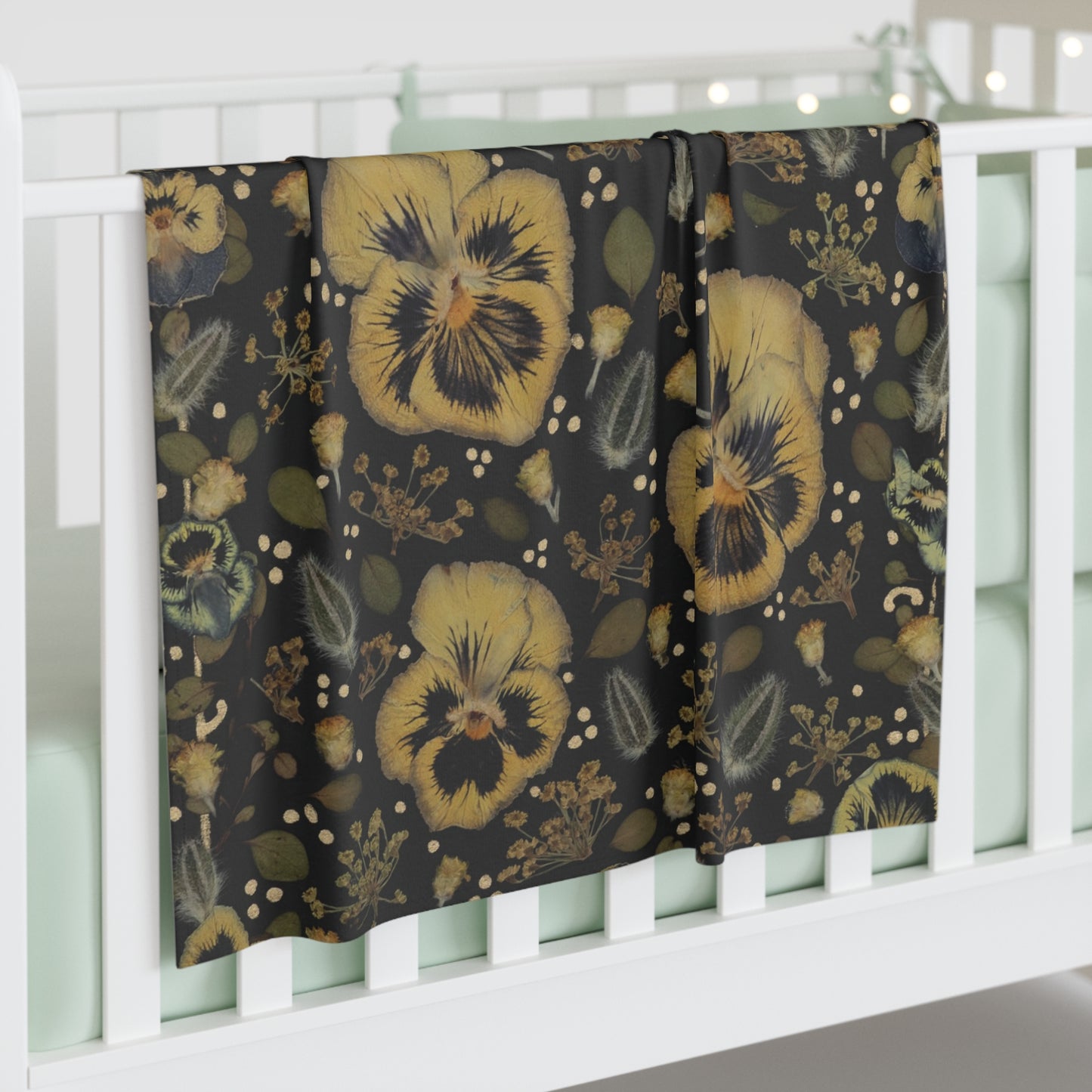 Rockabye Pansy -Baby Swaddle Blanket