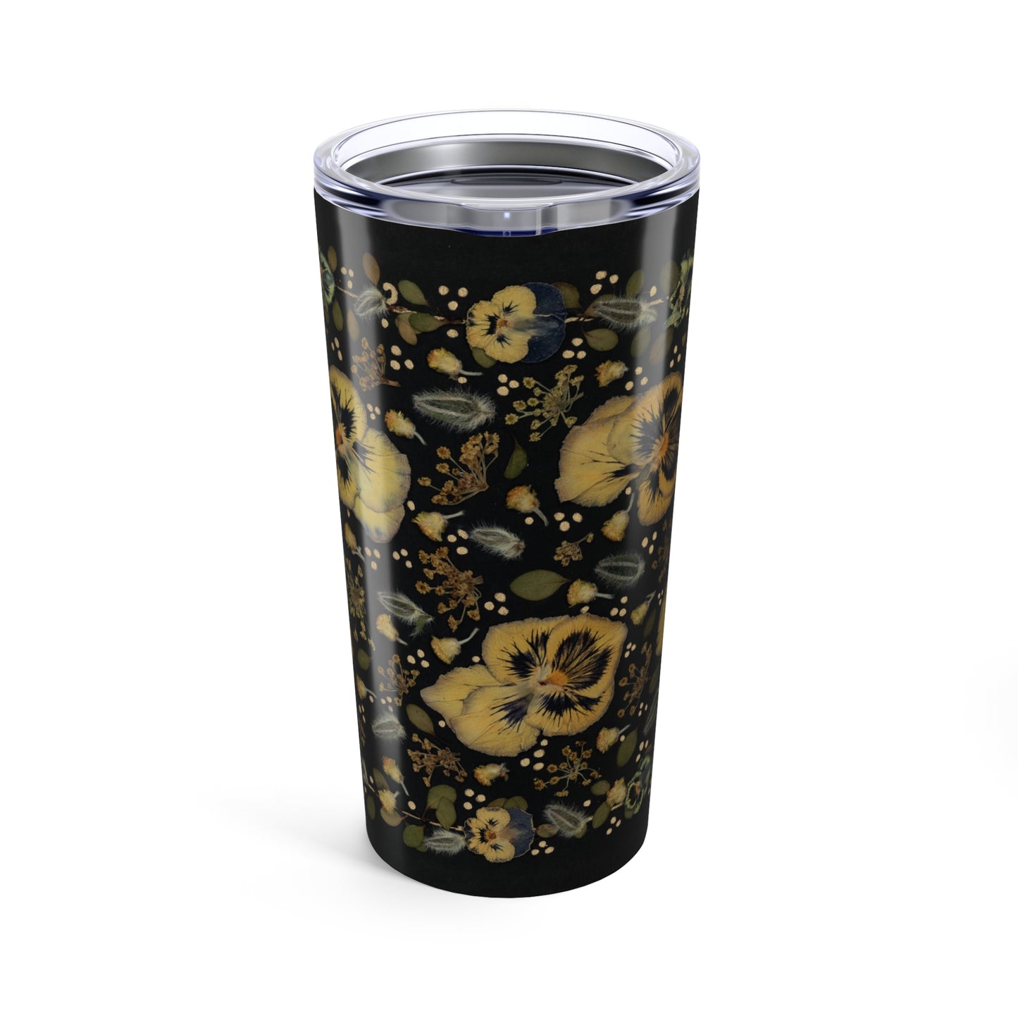 Golden Pansies-Tumbler 20oz