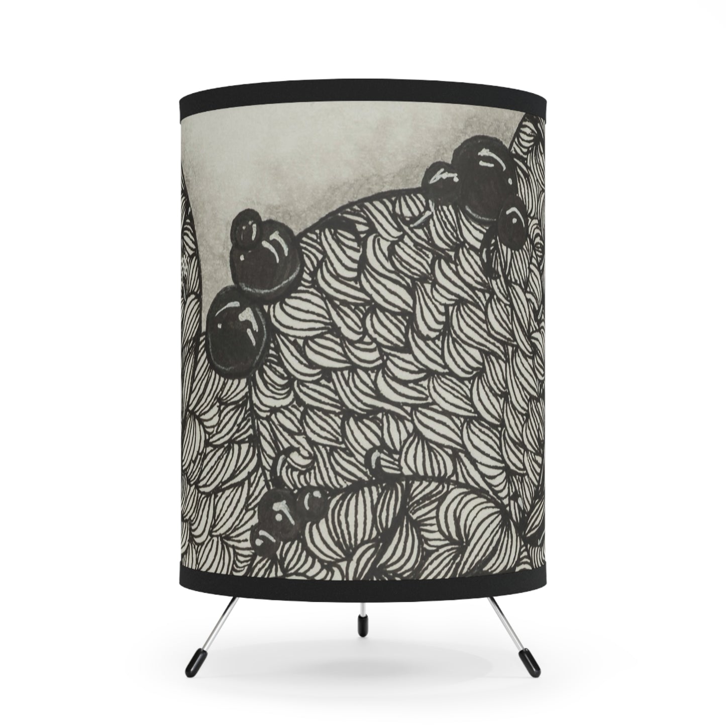 Zenny Abstract -Tripod Lamp with High-Res Printed Shade, US\CA plug