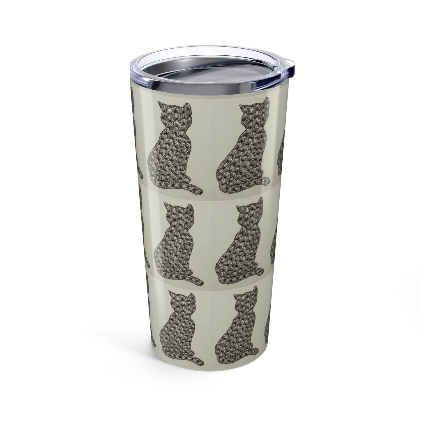 Zentangle Kitty -Tumbler 20oz