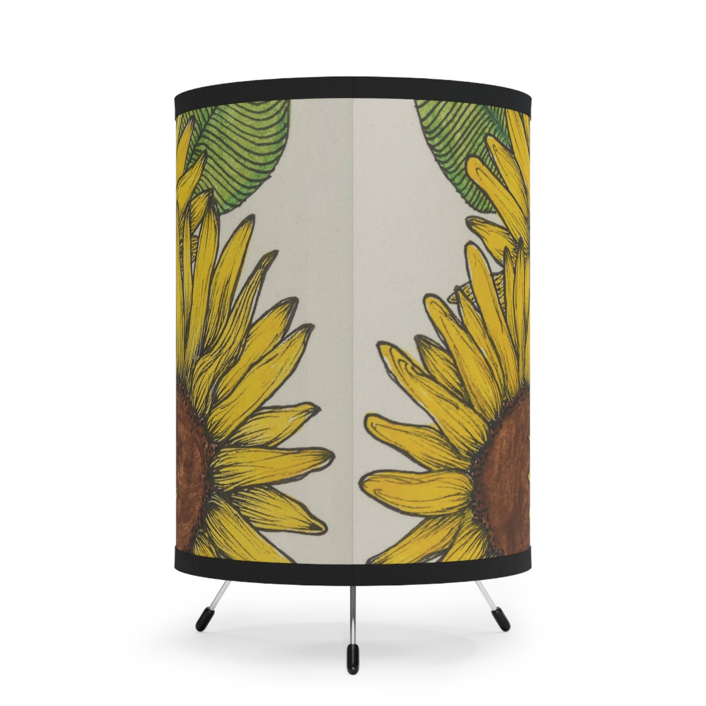 Sunflower Fields -Tripod Lamp with High-Res Printed Shade, US\CA plug