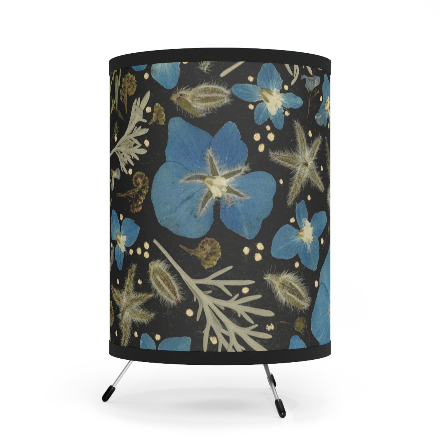 Electric Blues -Tripod Lamp with High-Res Printed Shade, US\CA plug