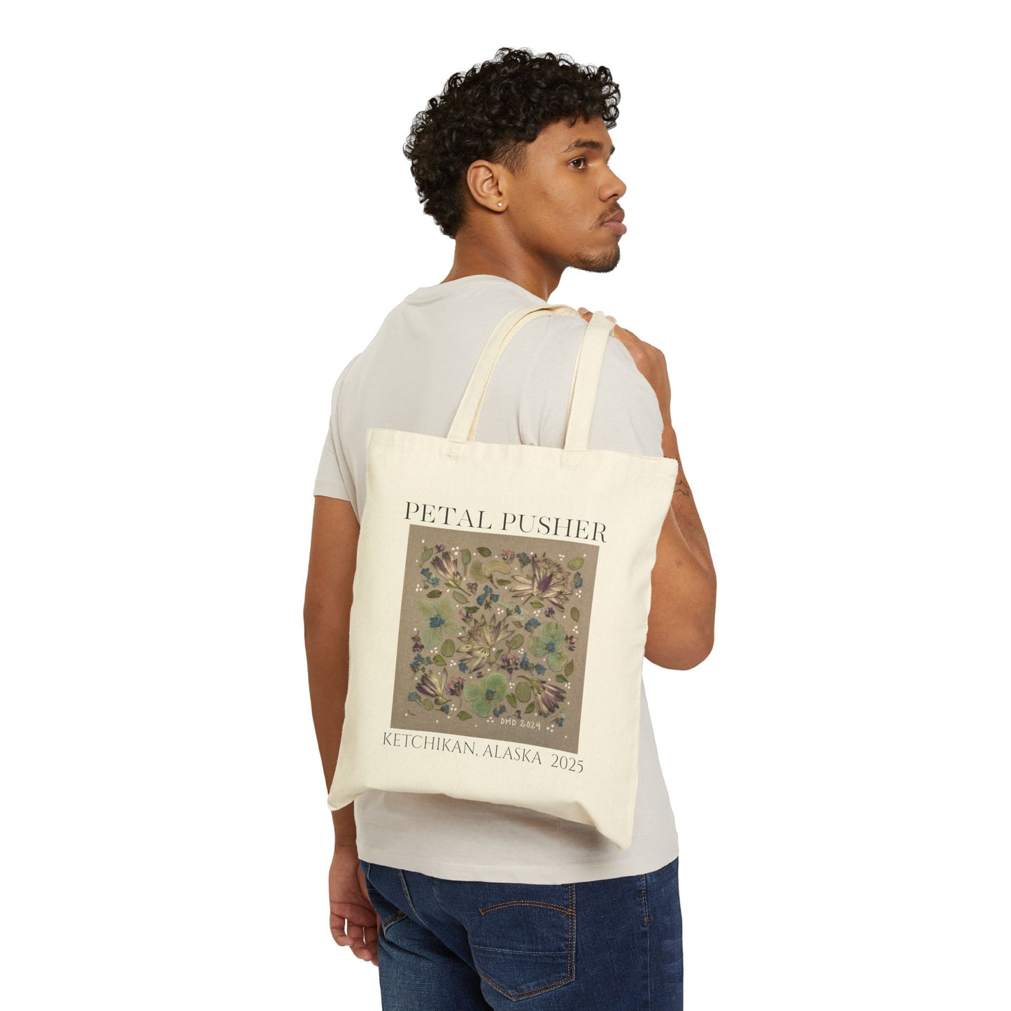 Clay & Petals AK -Neutral Canvas Tote Bag