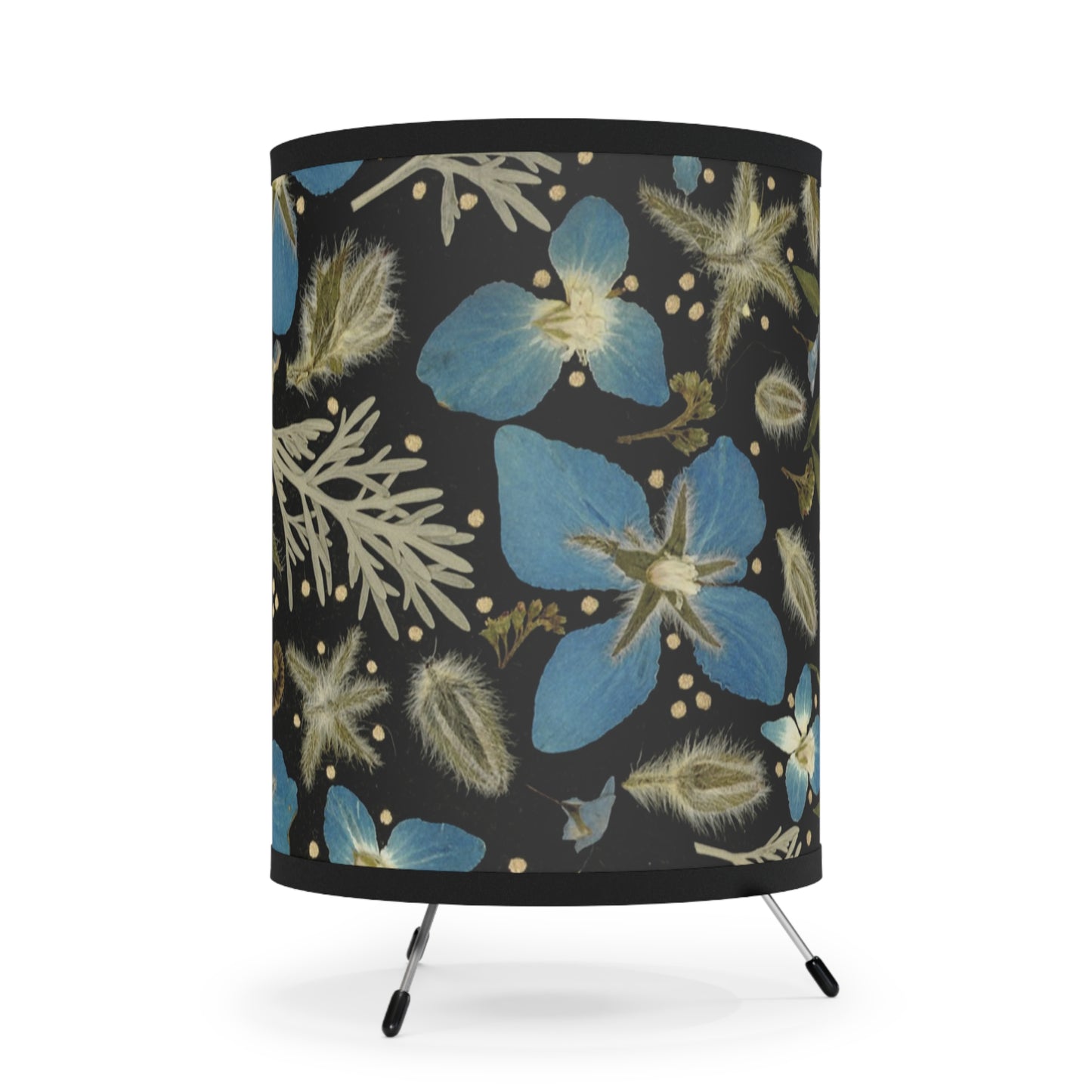 Electric Blues -Tripod Lamp with High-Res Printed Shade, US\CA plug