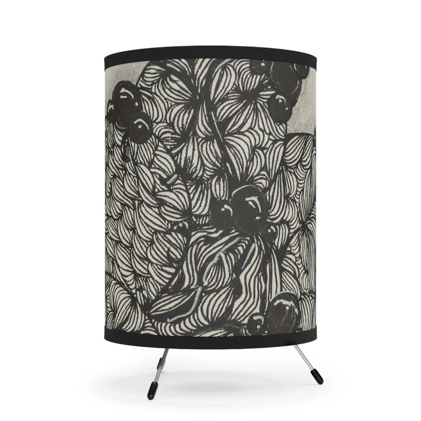 Zenny Abstract -Tripod Lamp with High-Res Printed Shade, US\CA plug