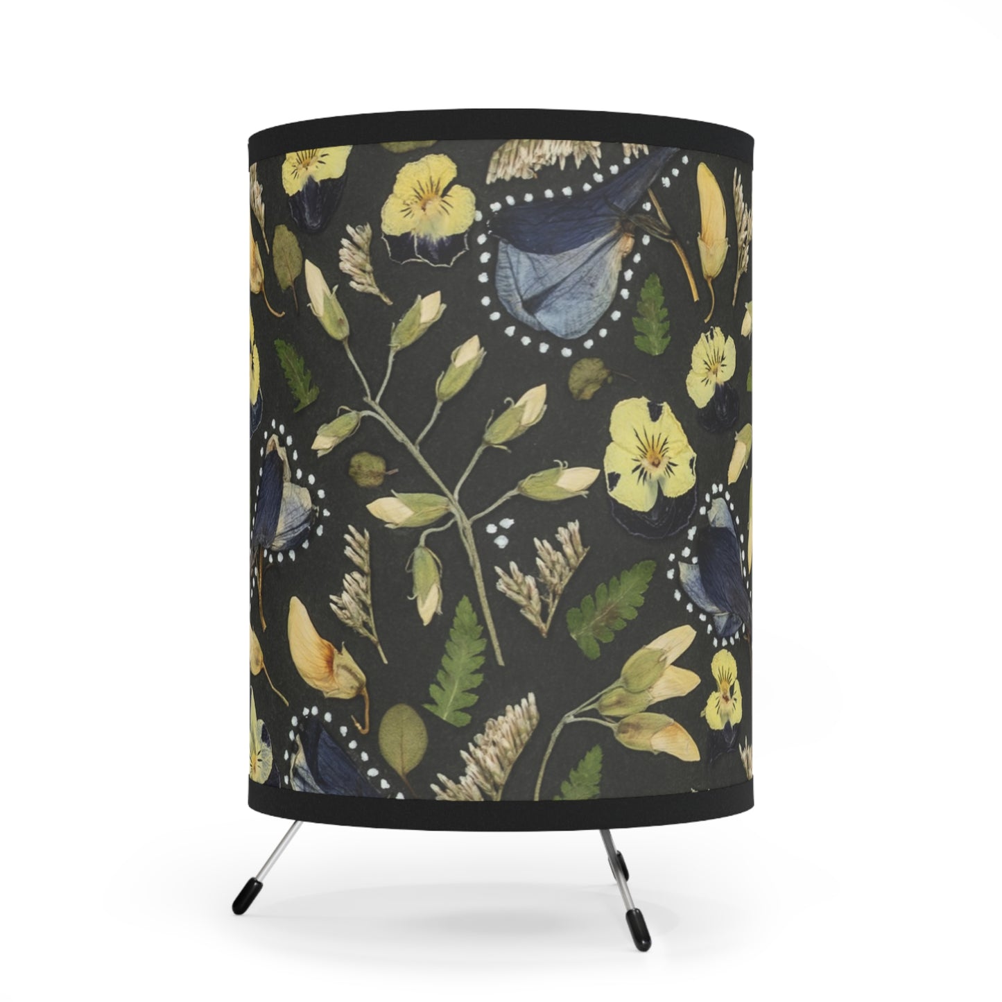Fields of Golds & Blues -Tripod Lamp with High-Res Printed Shade, US\CA plug