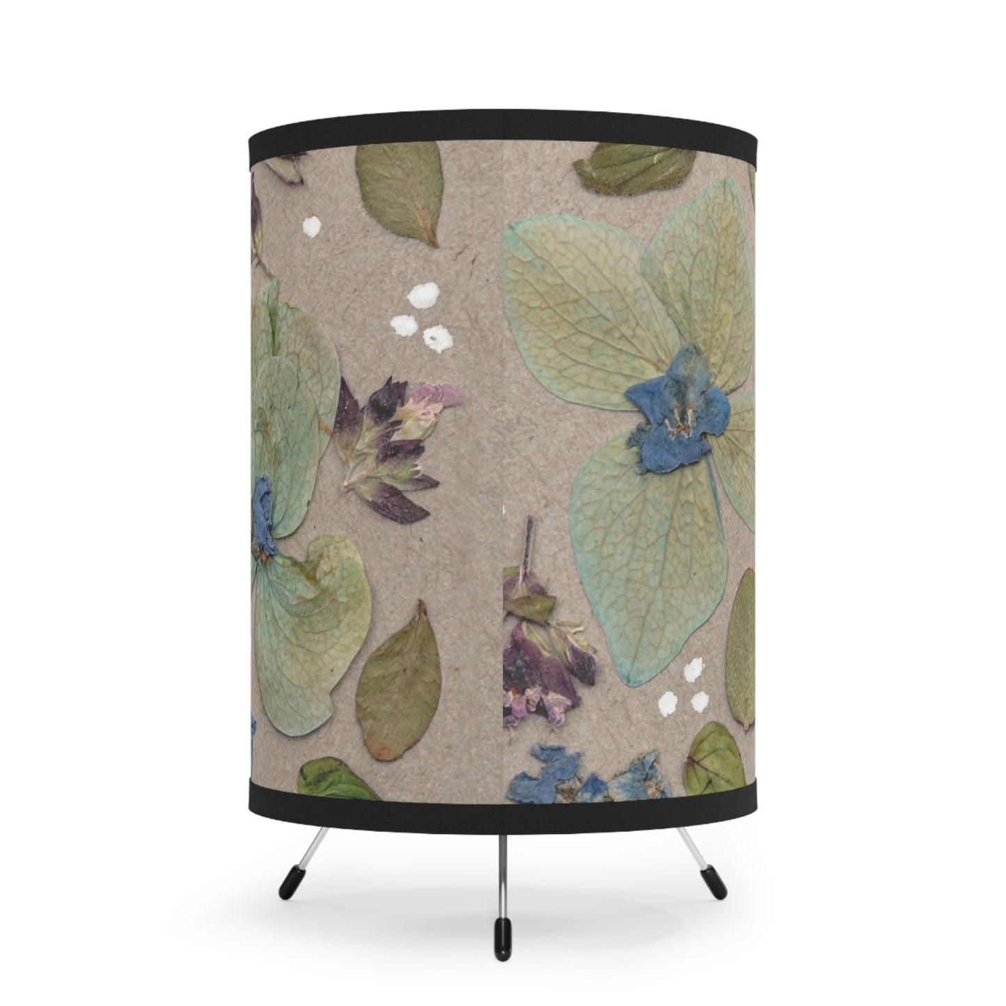 Earthy Botanicals -Tripod Lamp with High-Res Printed Shade, US\CA plug