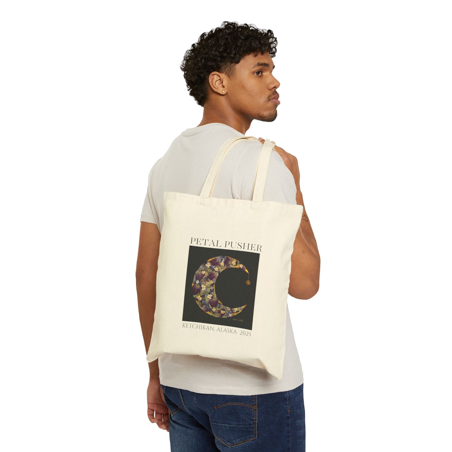 Botanical Moondrop AK -Neutral Canvas Tote Bag