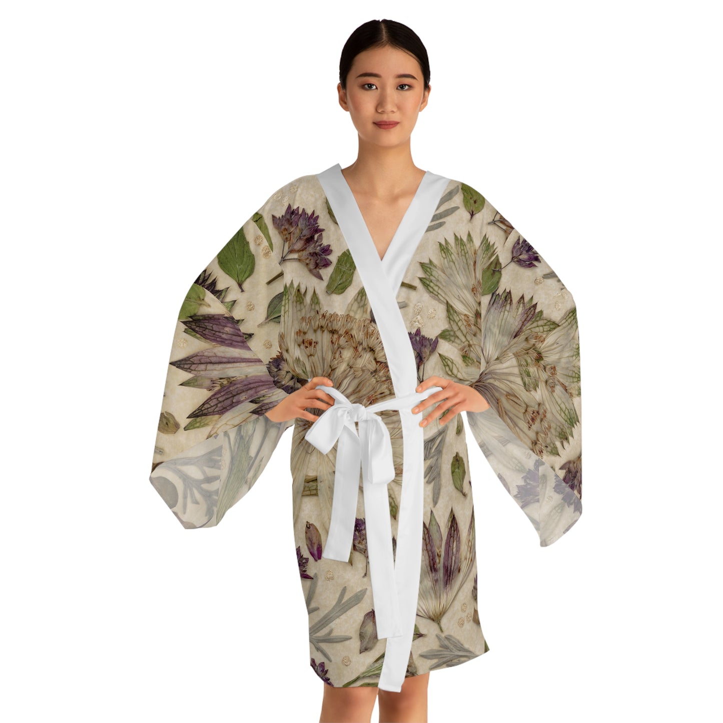 Firecracker Petals -Lightweight Long Sleeve Boho Kimono