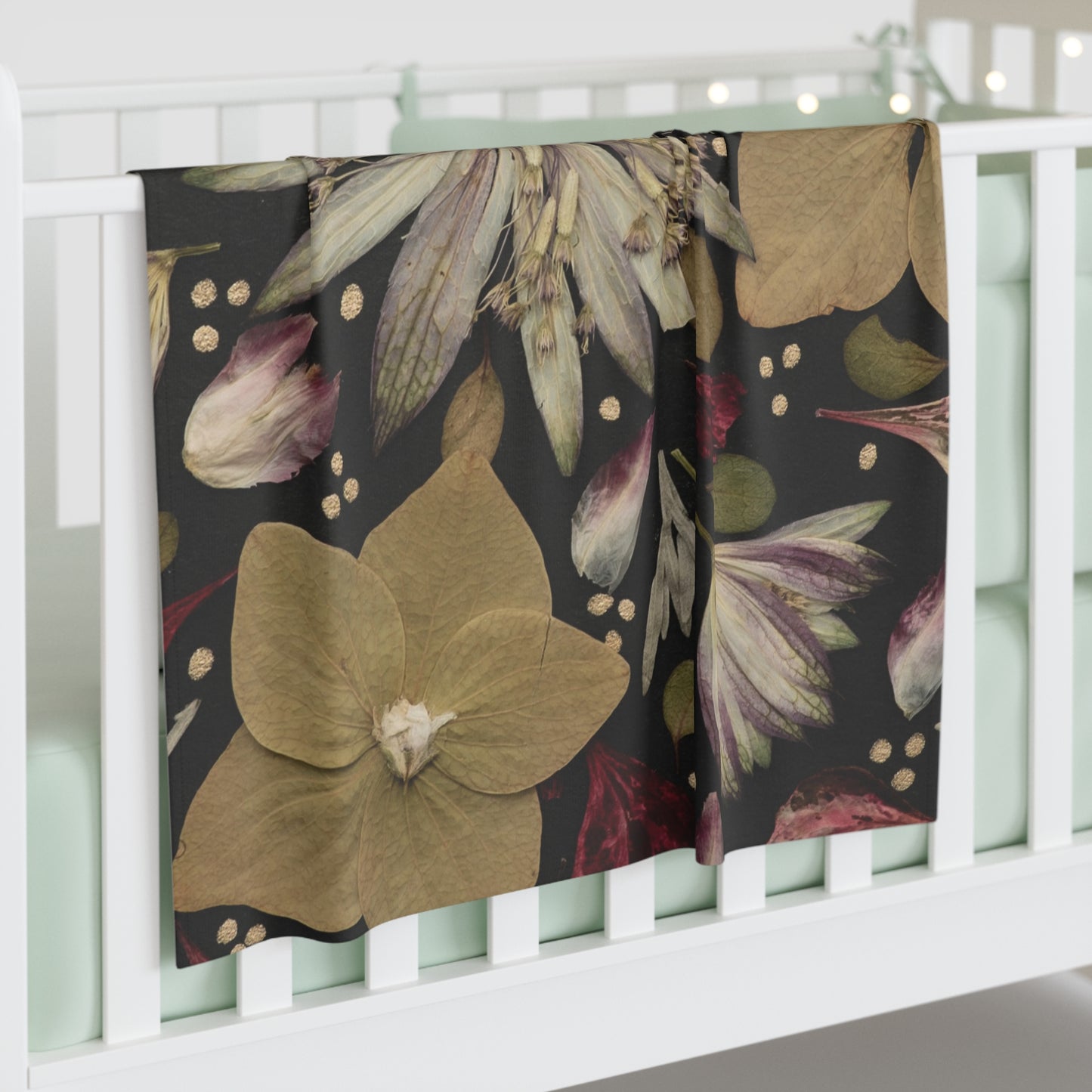 Flowers & Fireworks -Baby Swaddle Blanket