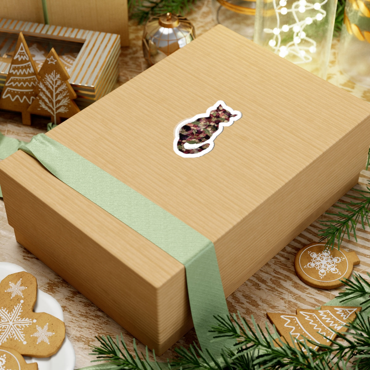 Botanical Meow Cat -Sticker