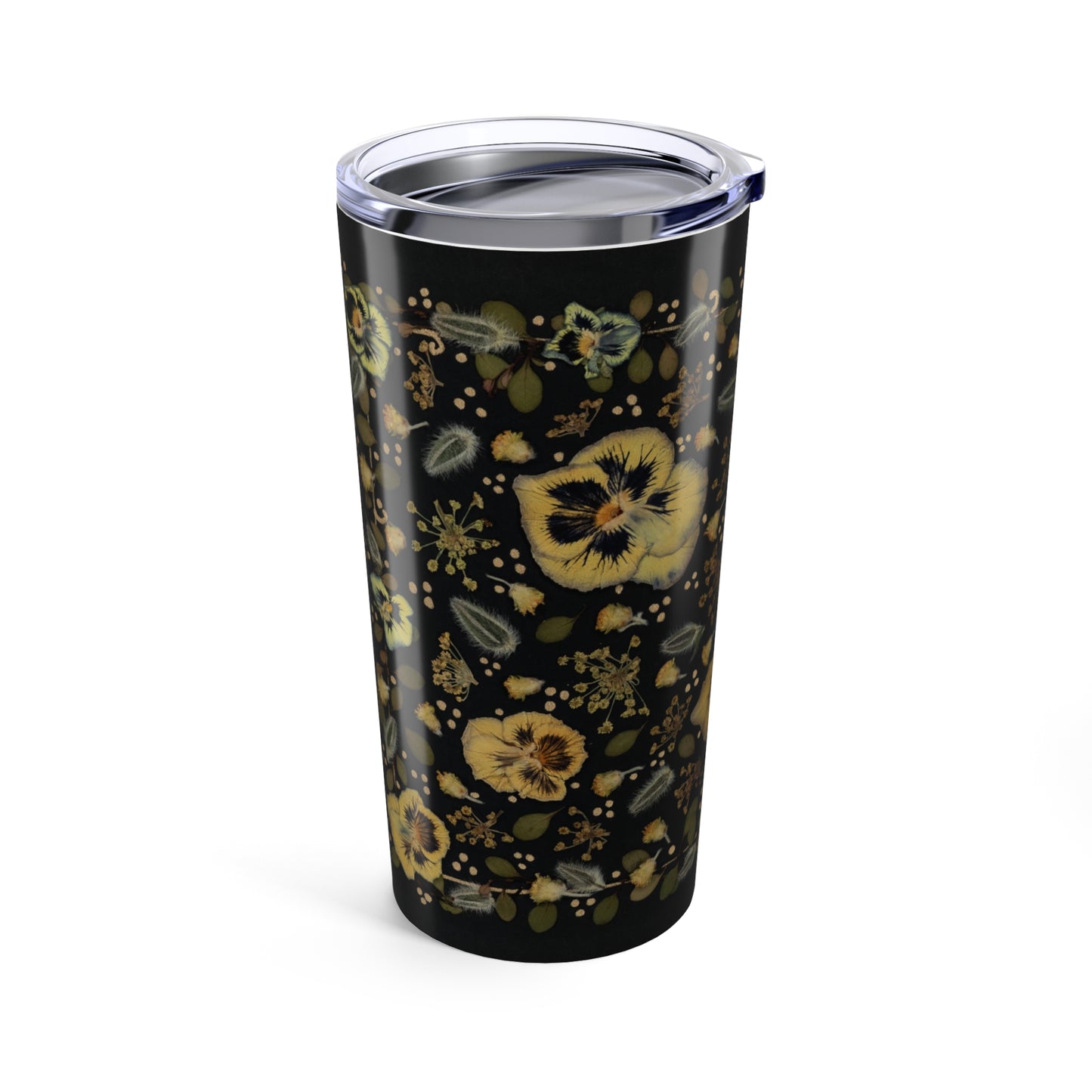 Golden Pansies-Tumbler 20oz