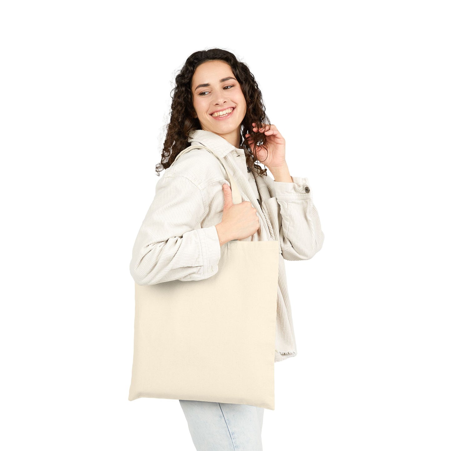 Zenny Abstract AK -Neutral Cotton Canvas Tote Bag