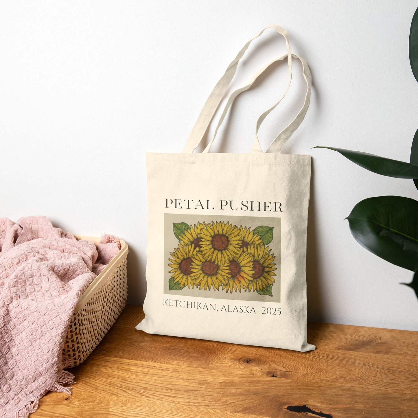 Fields of Sunflowers AK -Neutral Canvas Tote Bag
