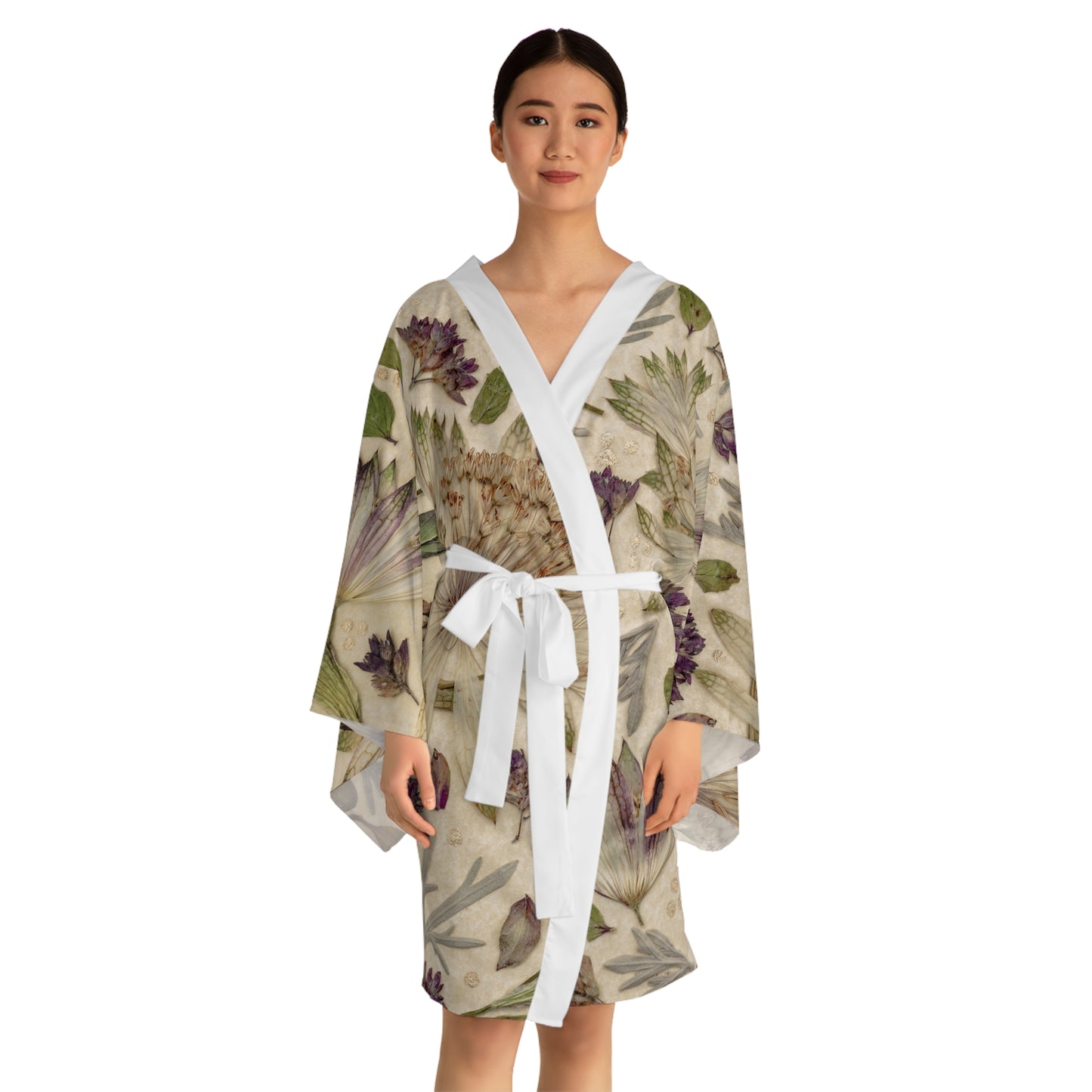 Firecracker Petals -Lightweight Long Sleeve Boho Kimono