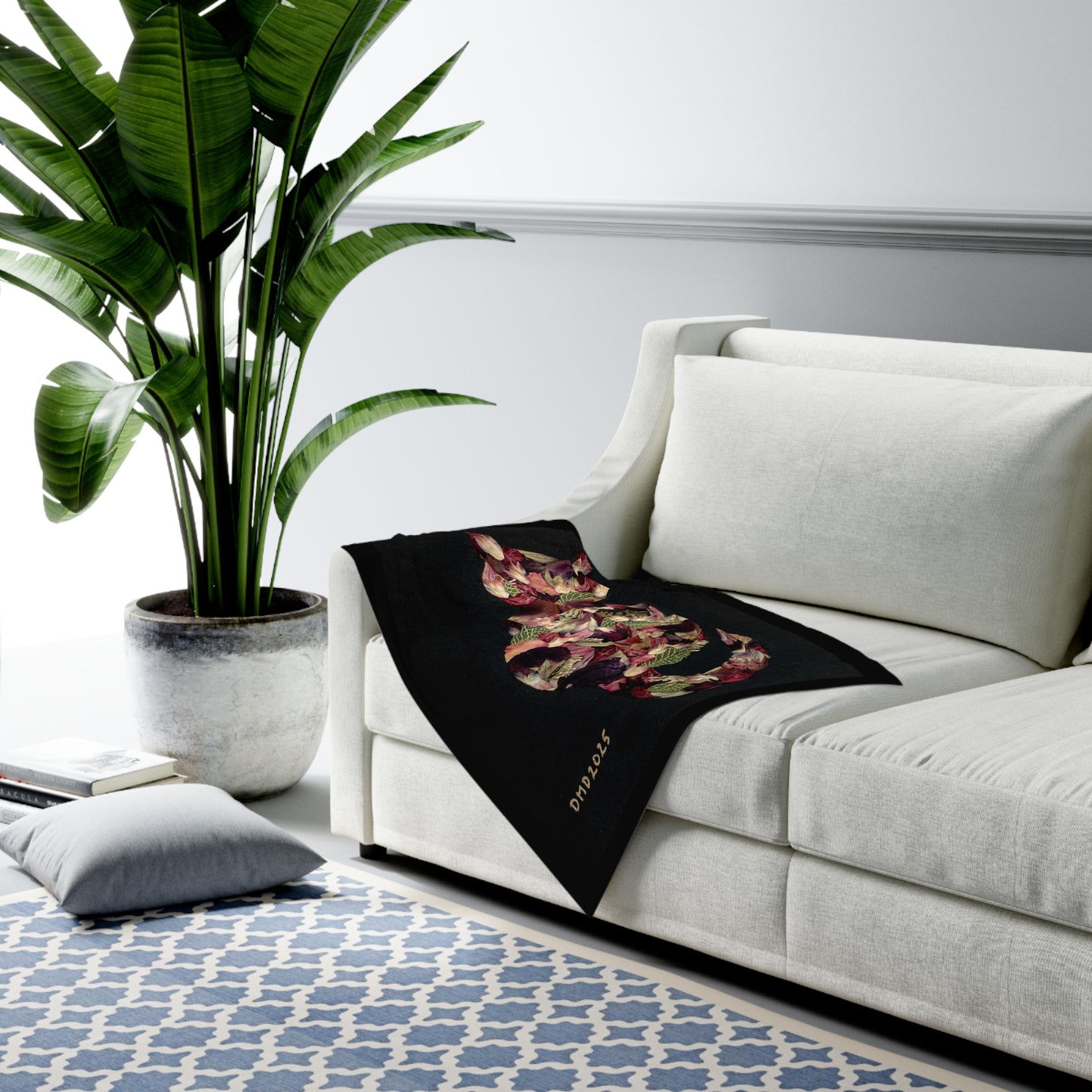 Flowery Cat Naps -Baby Swaddle Blanket