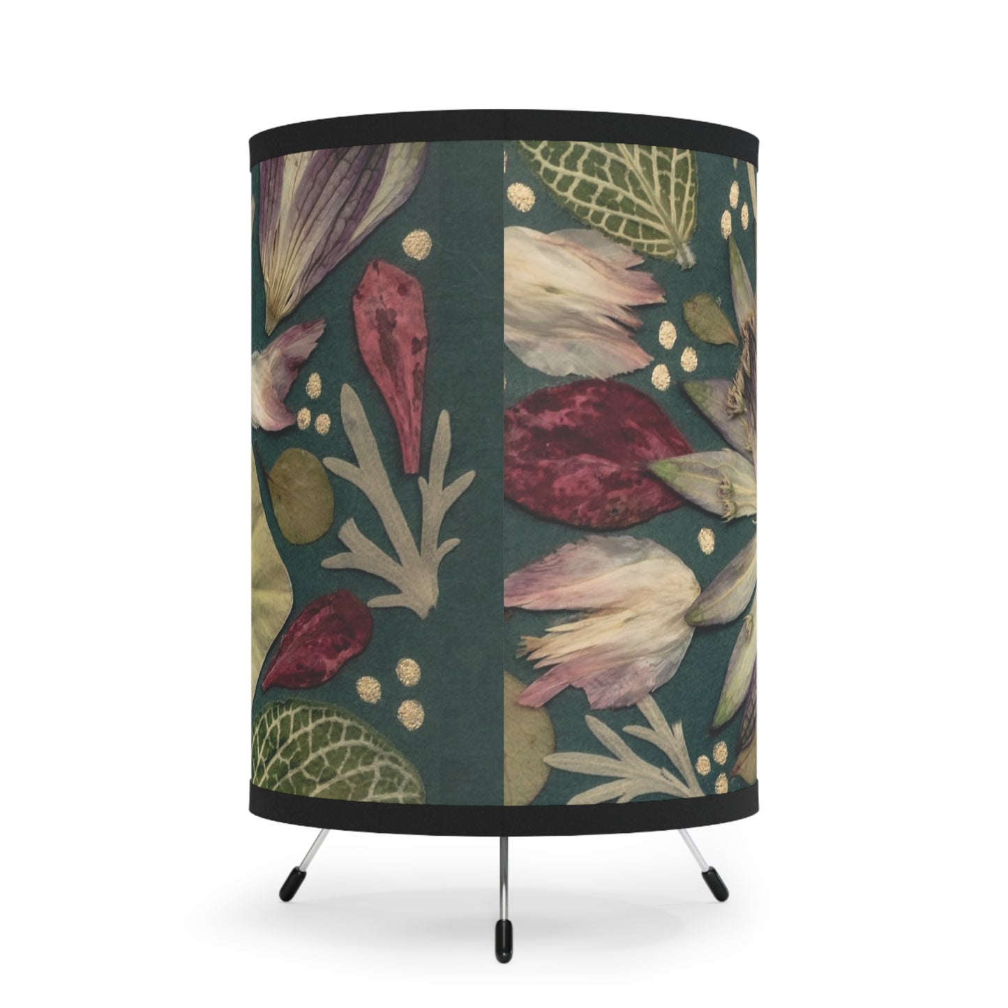 Green & Serene -Tripod Lamp with High-Res Printed Shade, US\CA plug