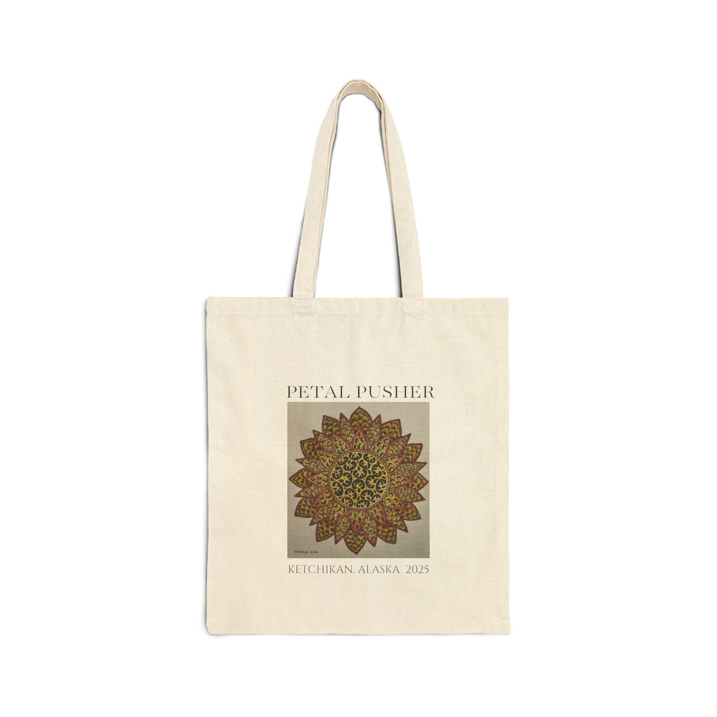 Zentangle Sun AK -Neutral Canvas Tote Bag