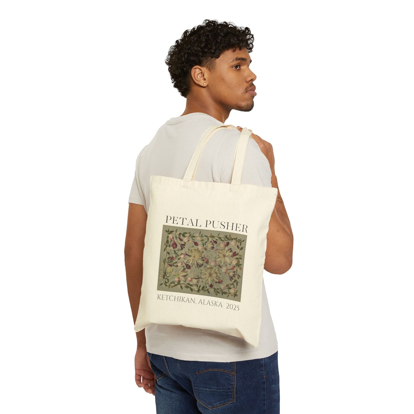 Earthy Botanicals AK -Neutral Canvas Tote Bag