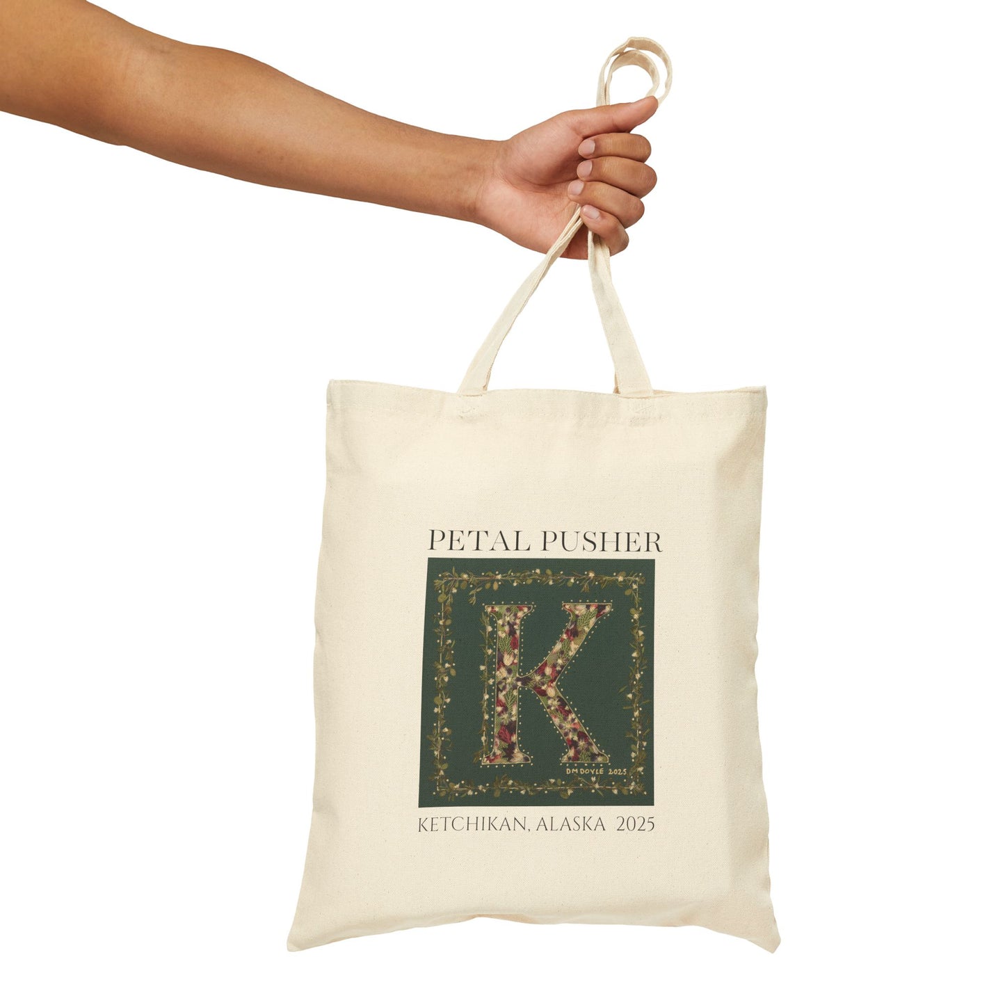 Begins with 'K' AK -Neutral Canvas Tote Bag