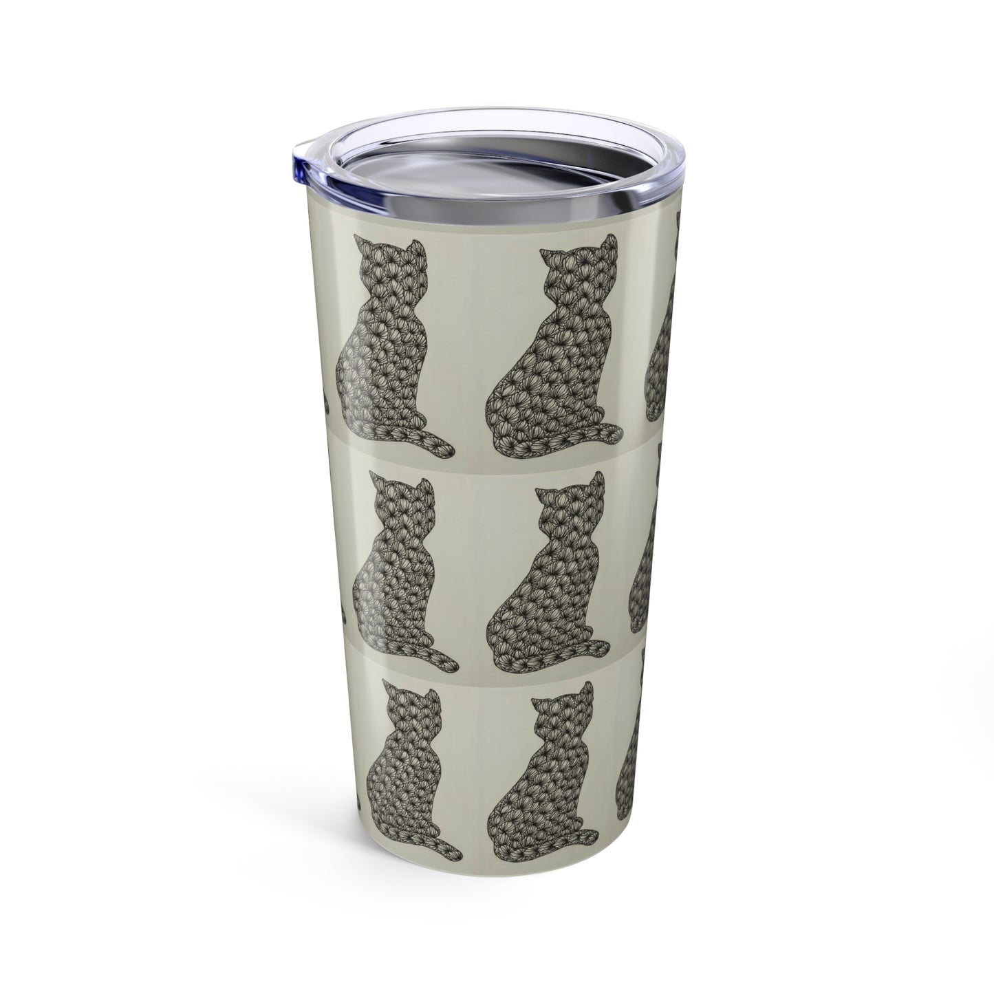 Zentangle Kitty -Tumbler 20oz