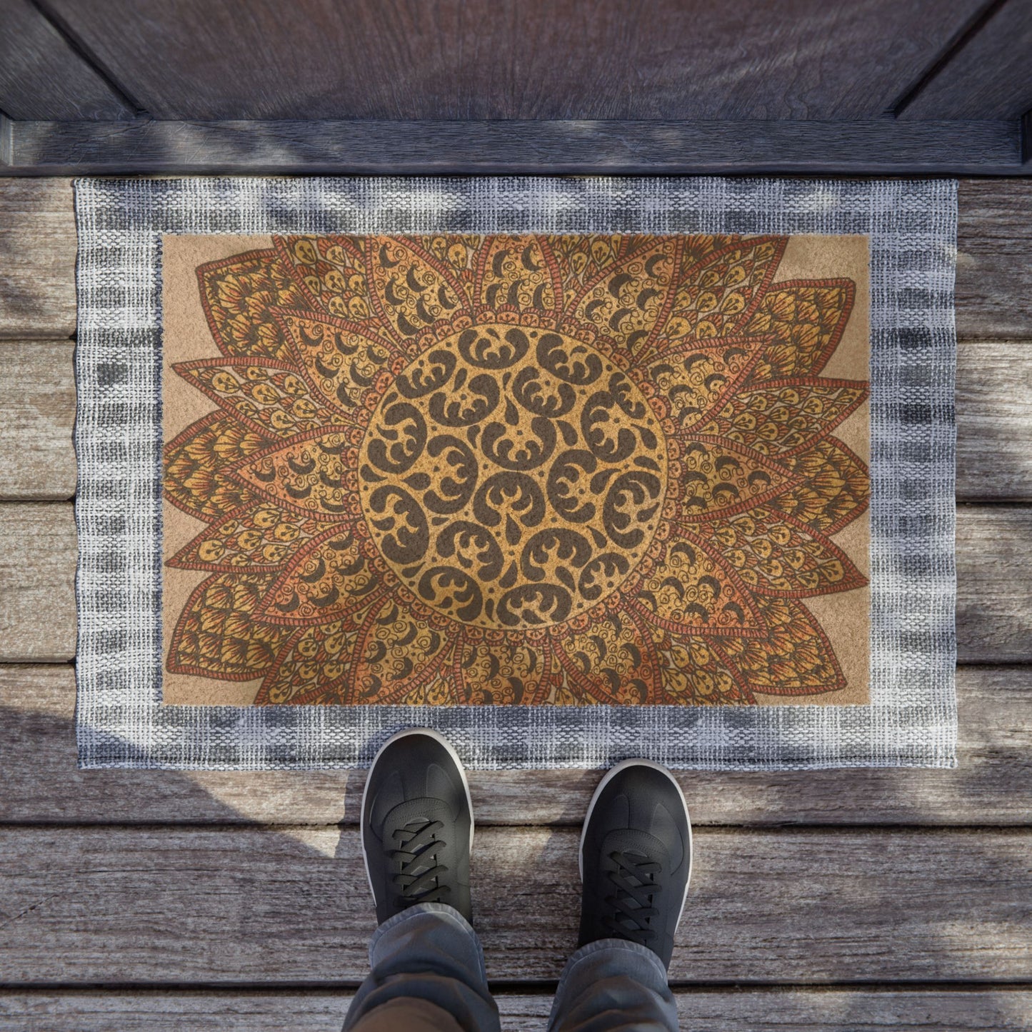 Zentangle Sun Doormat