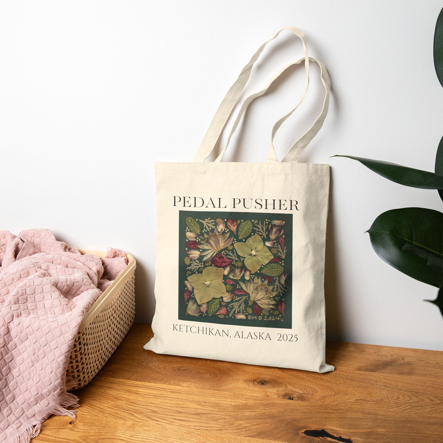 Green & Serene AK -Neutral Canvas Tote Bag