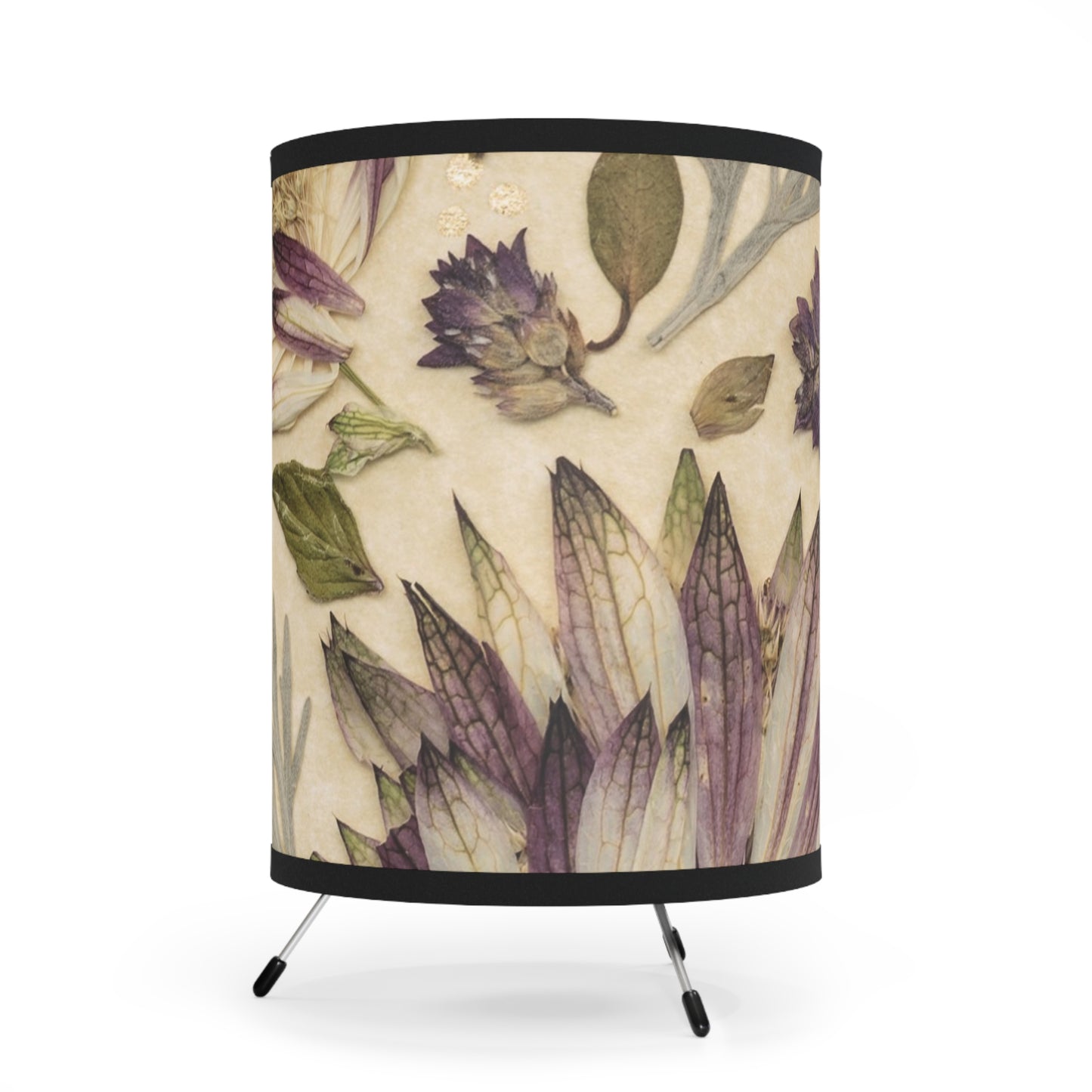 Earthy Petals -Tripod Lamp with High-Res Printed Shade, US\CA plug