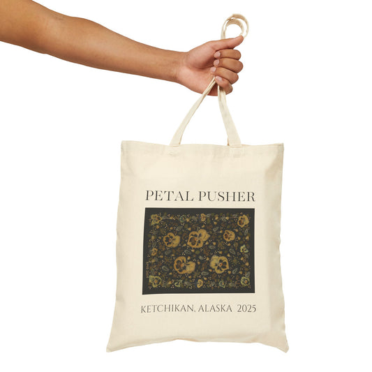 Golden Pansies AK -Neutral Canvas Tote Bag
