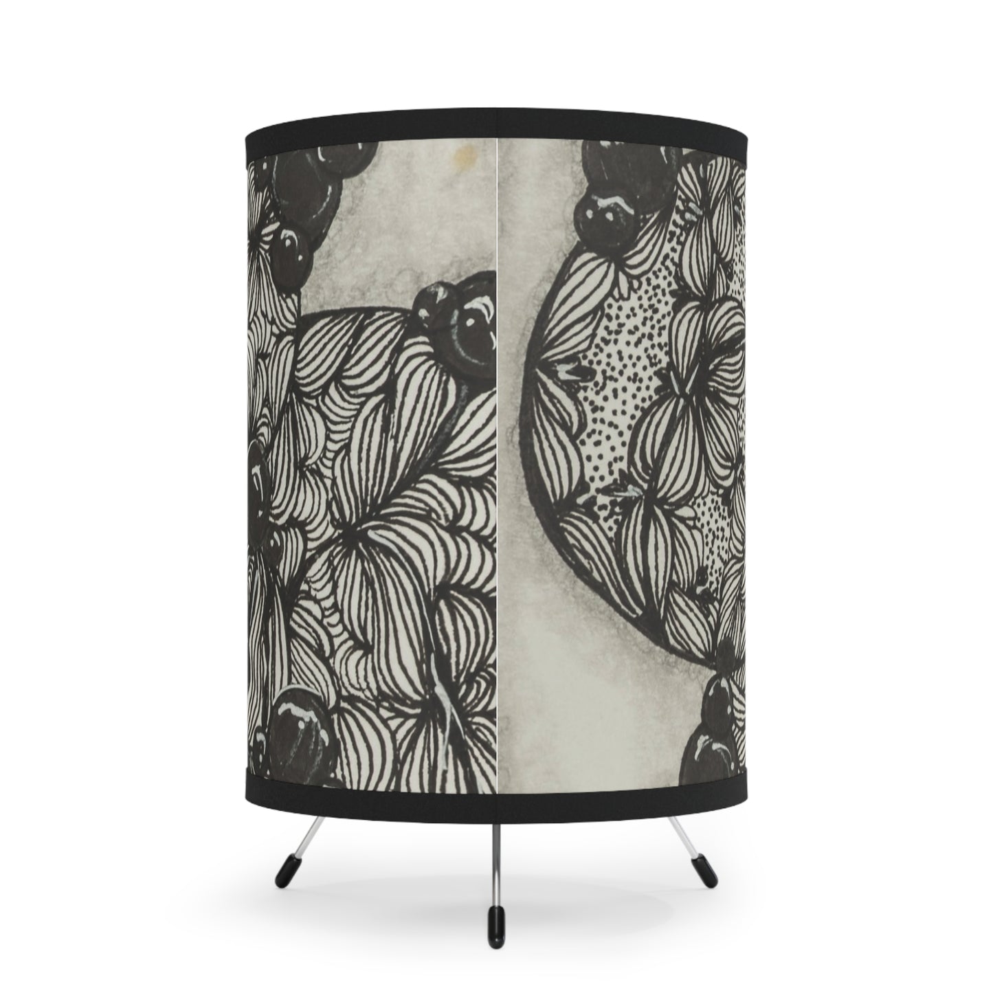 Zenny Abstract -Tripod Lamp with High-Res Printed Shade, US\CA plug