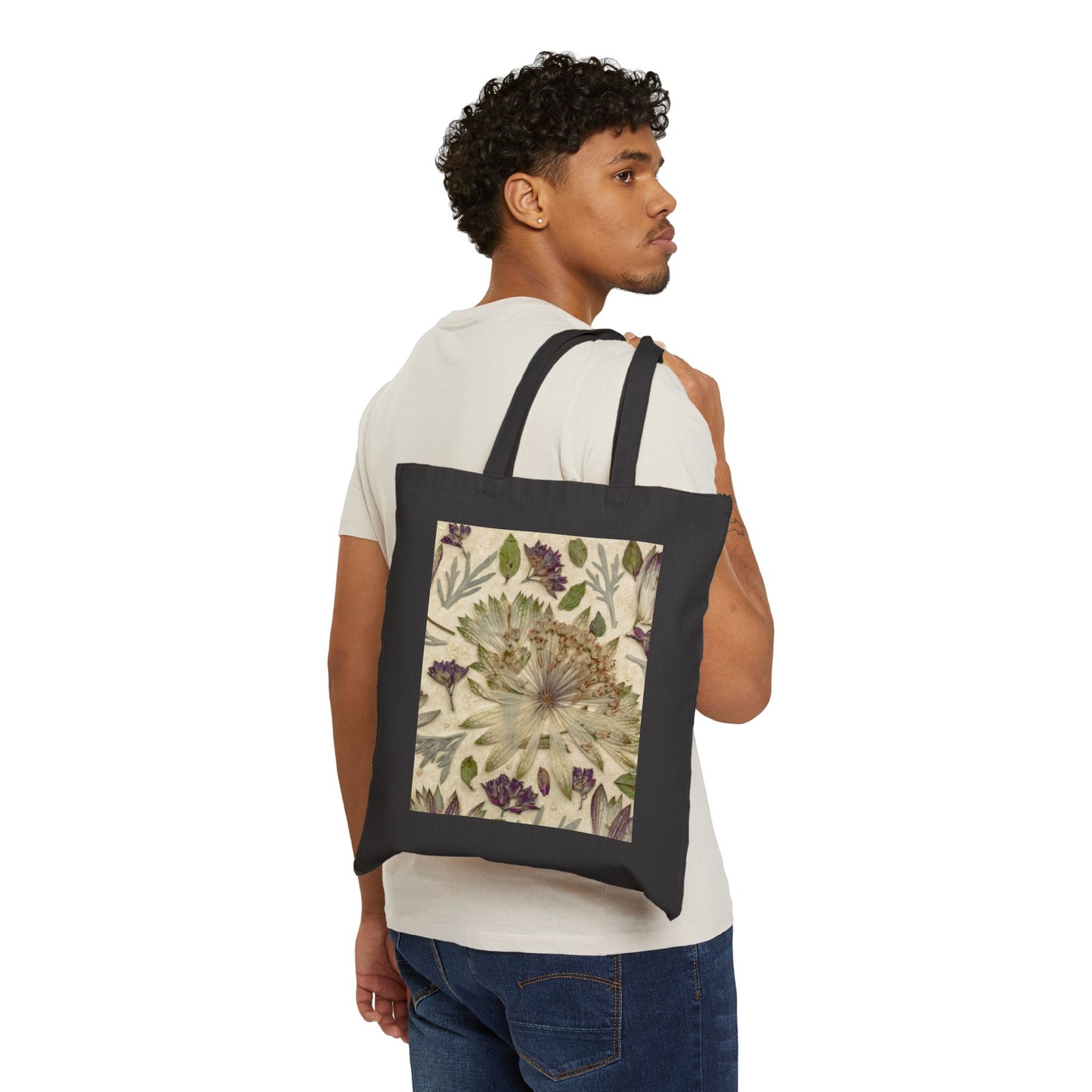 Flowery Firecracker -Canvas Tote Bag