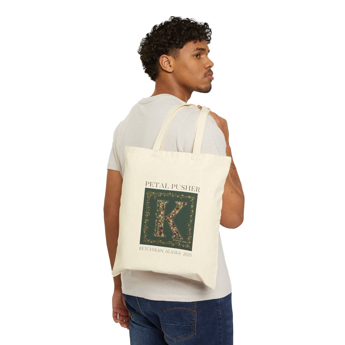Begins with 'K' AK -Neutral Canvas Tote Bag
